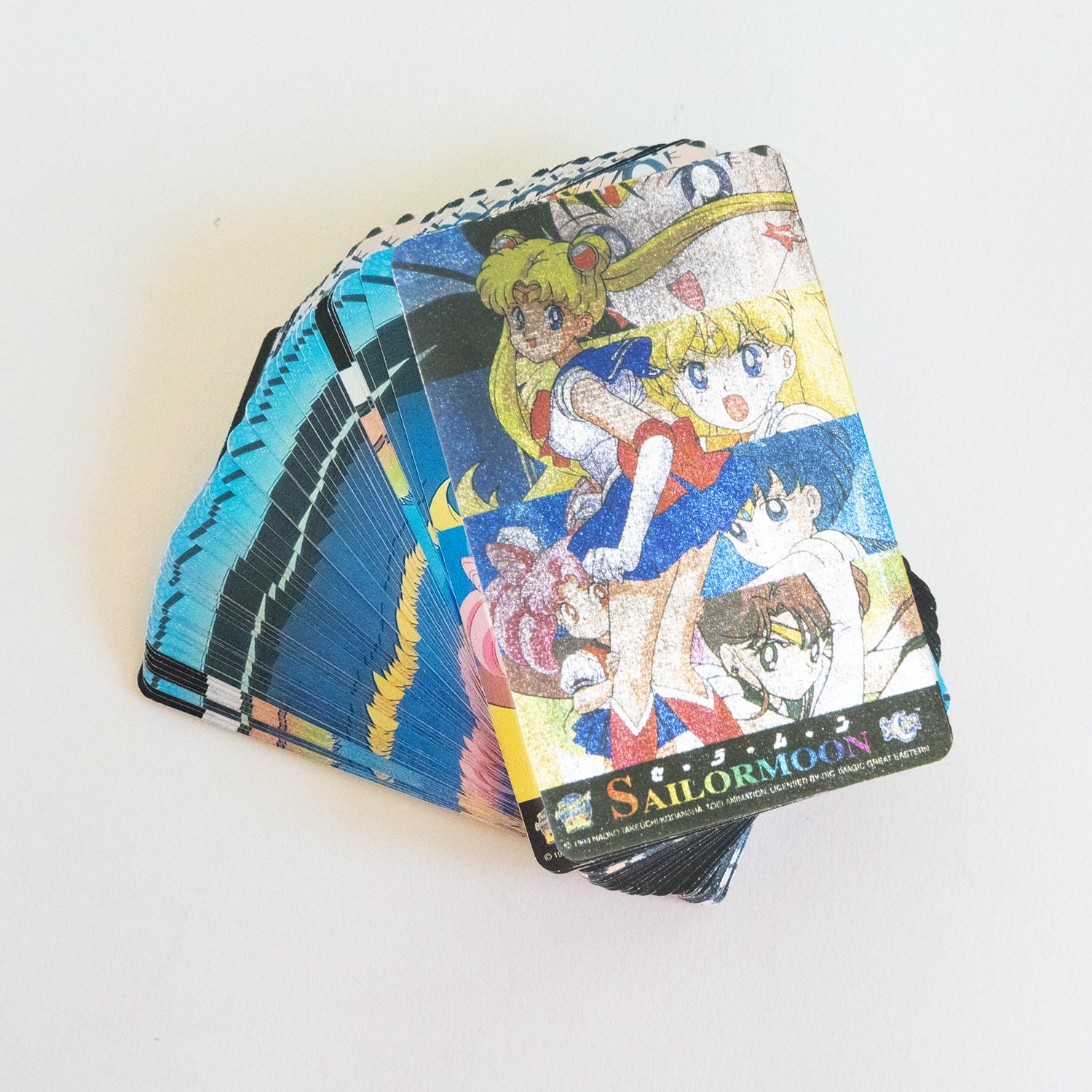 sailor moon holographic cards Holographic Sailor Moon Playing Cards – Kikis Corner
