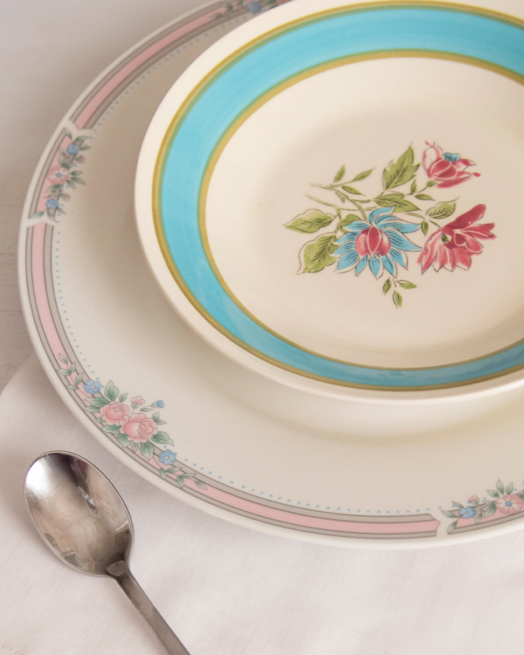 Teal Floral Bowls
