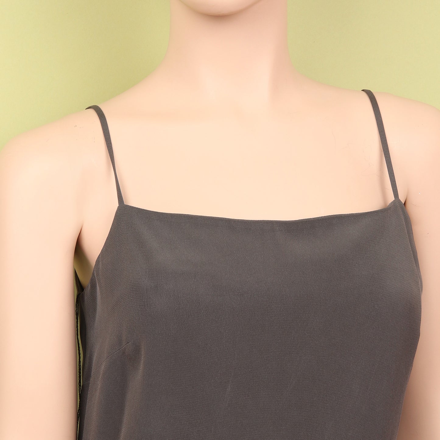 Silk Grey Slip Dress - S
