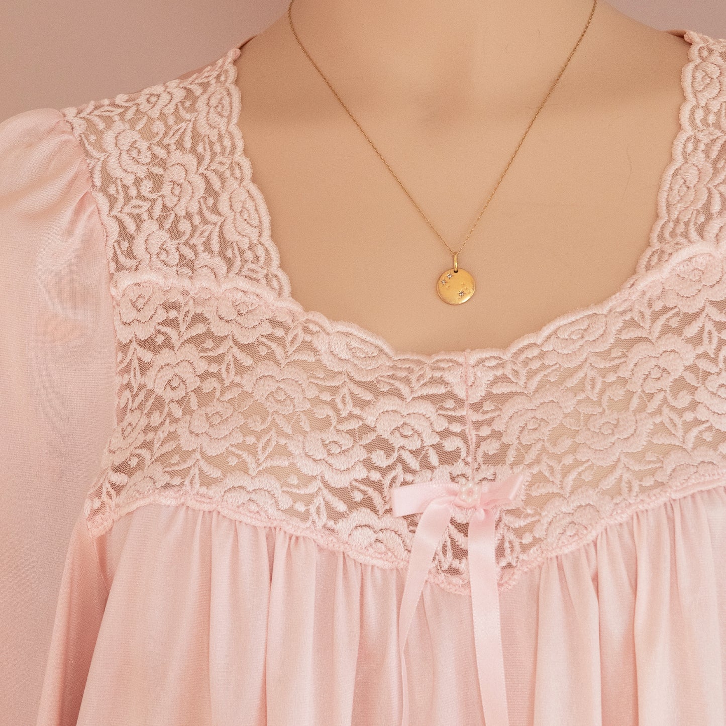 Lace Pink Nightgown