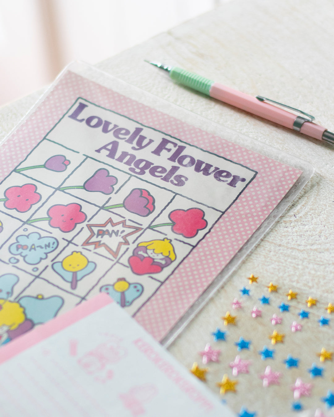 Lovely Flower Angels Desk Mat