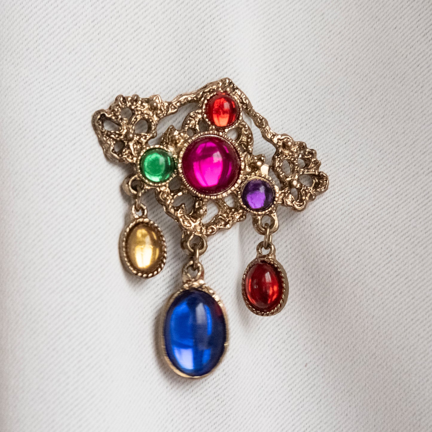 Multicolor Cabochon Brooch