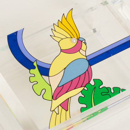 80s Lucite Parrot Box