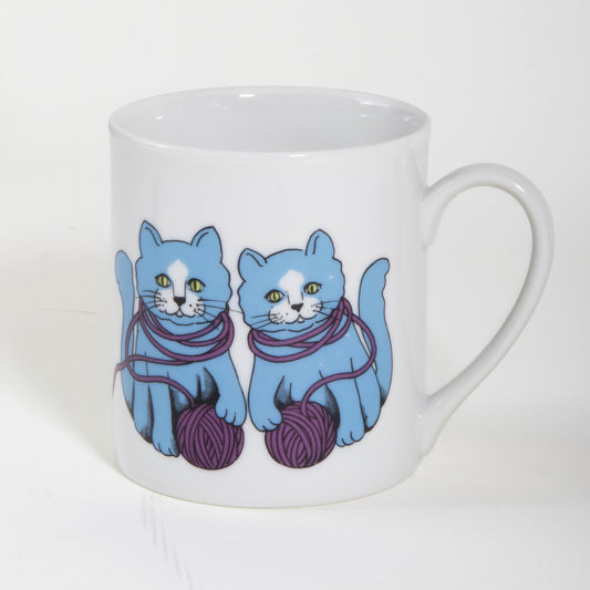 Two Blue Cat Mug