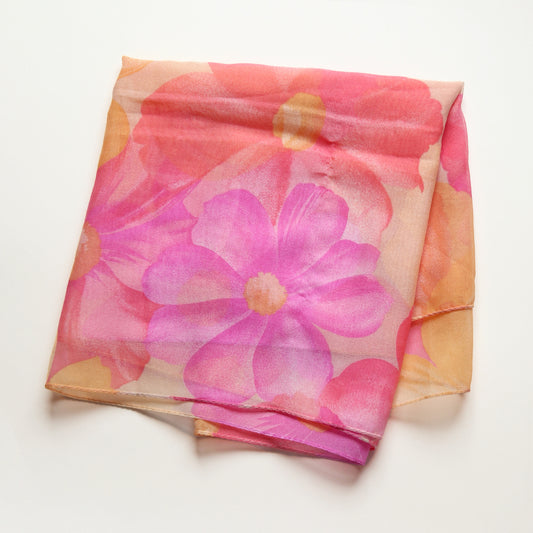 Pink Orange Cosmos Scarf