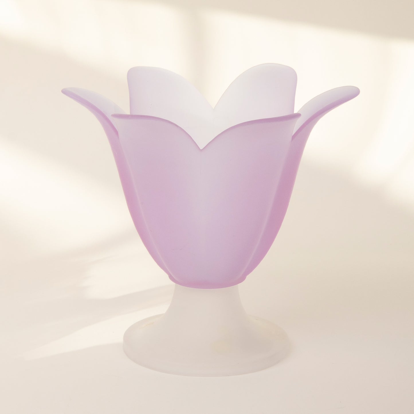 Frosted Lavender Glass Tulip