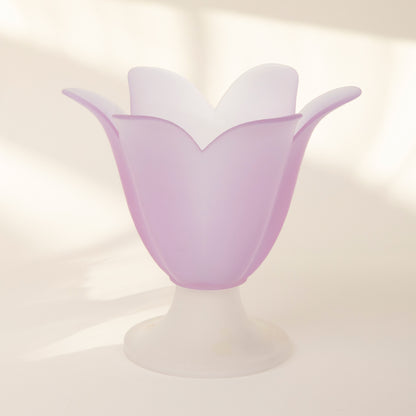 Frosted Lavender Glass Tulip