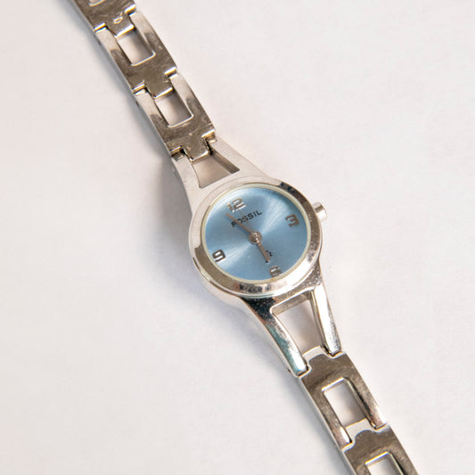 Silver Fossil Watch