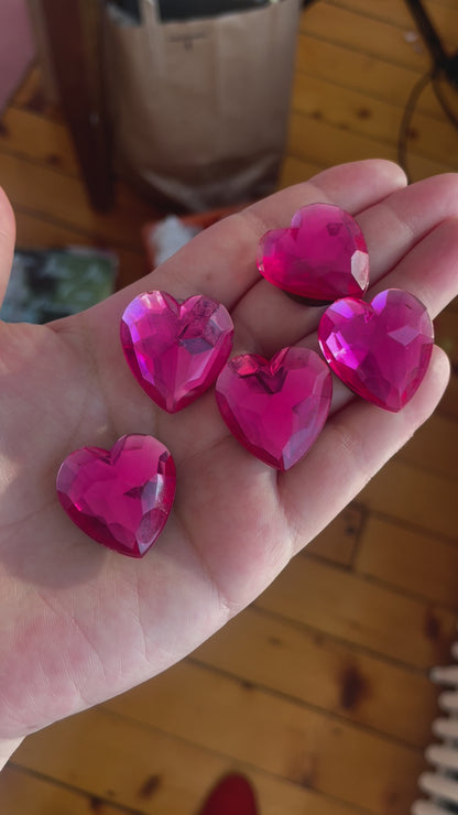 Rhinestone Jumbo Heart Buttons